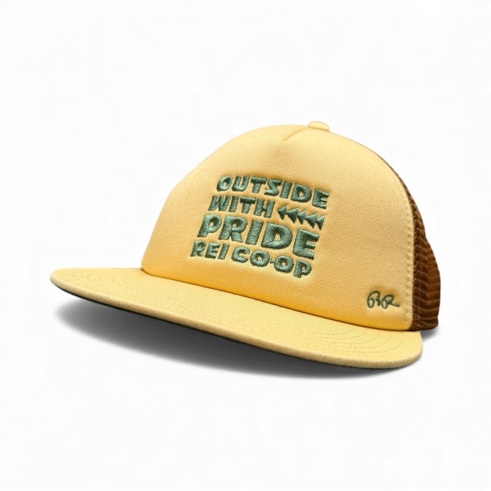 REI Co-op Outside with Pride Mesh Trucker Snapback hat